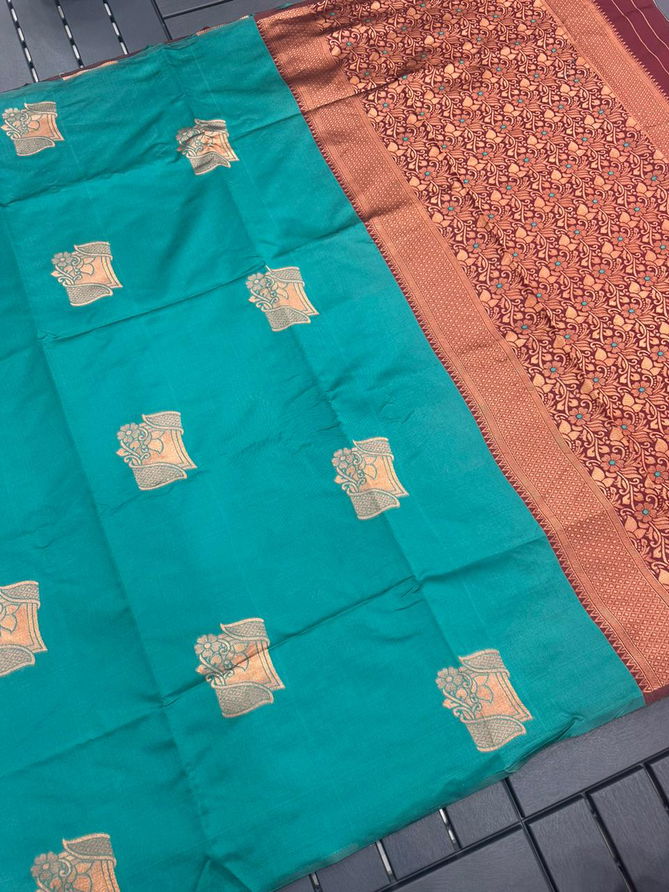 AAB Flower Lichi Silk Non Catalog Sarees